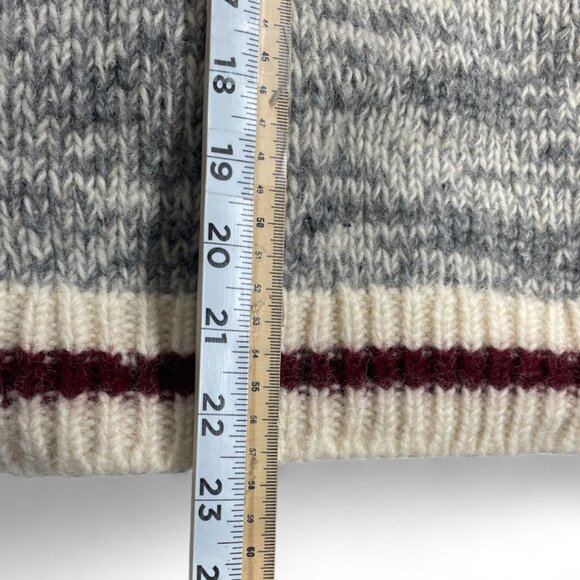 Ark Wool Cowichan Canada Curling Full Zip Lined Thick Sweater Jacket Women's M - Picture 8 of 9